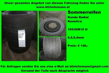 195/60R15 H Sommerreifen Kenda Radial  Kentica 6,6,6,6,mm